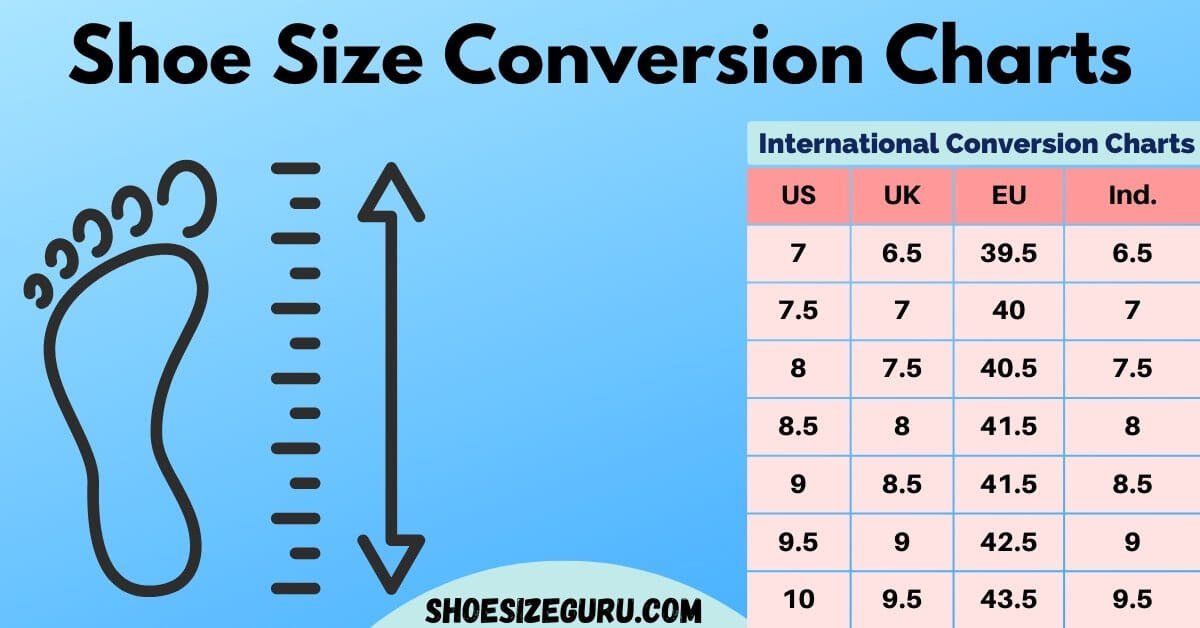 international shoe size chart