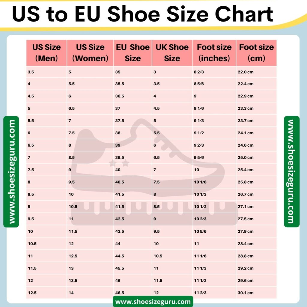 us shoe size to eu