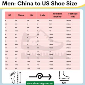 china shoe size to us men