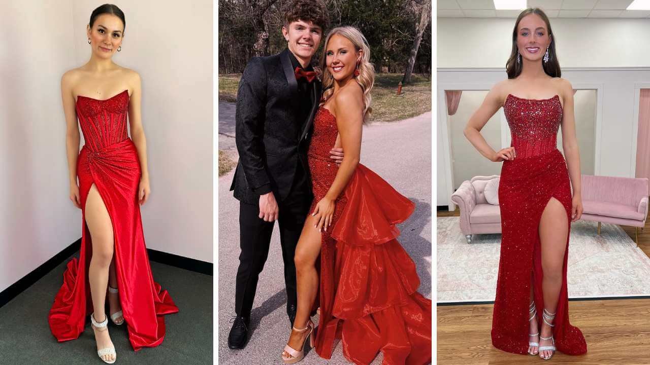 what shoes to wear with red prom dress