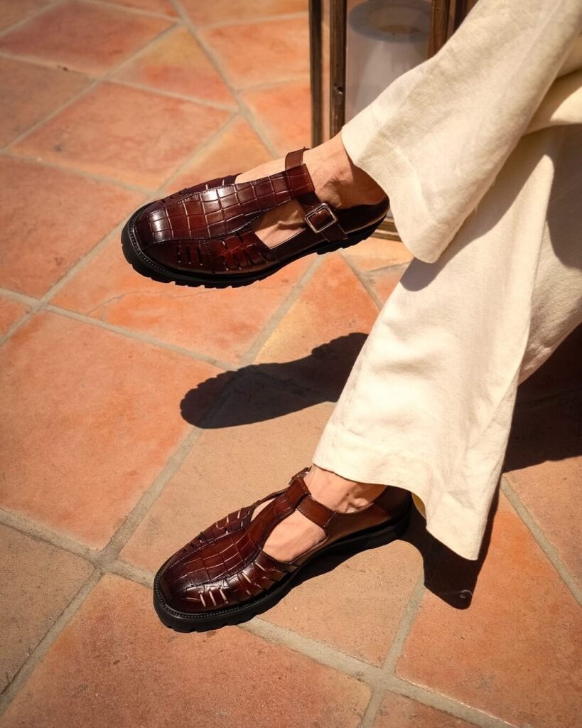 Leather Shoes With Linen Pants
